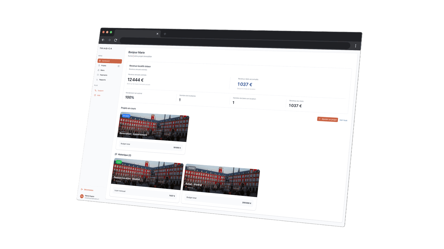 Application mobile Triadica